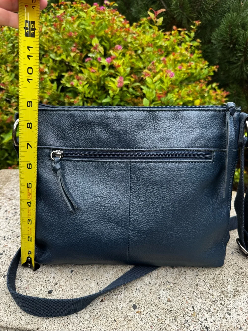 The Sak Navy Leather Crossbody Bag